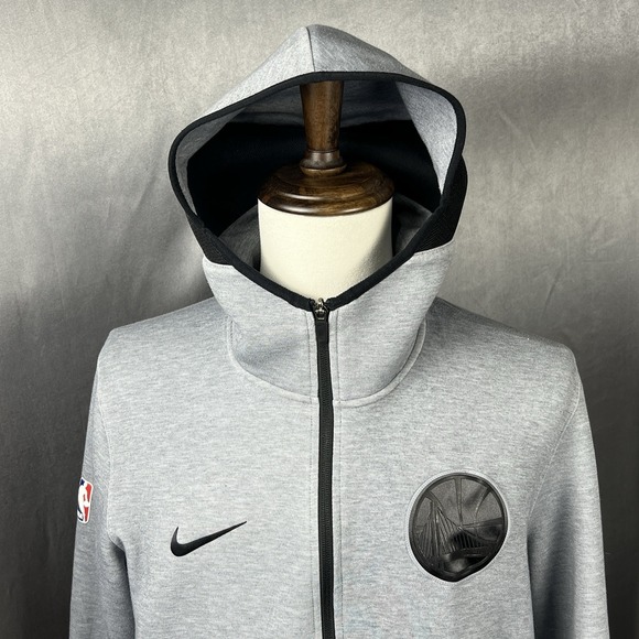 Nike NBA Golden State Warriors Showtime Hoodie Dark Grey Full Zip (Large) 911115 - Picture 5 of 11